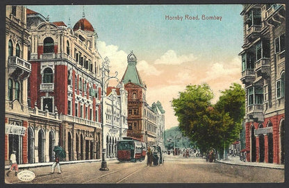 India BOMBAY vintage postcard Hornby Road