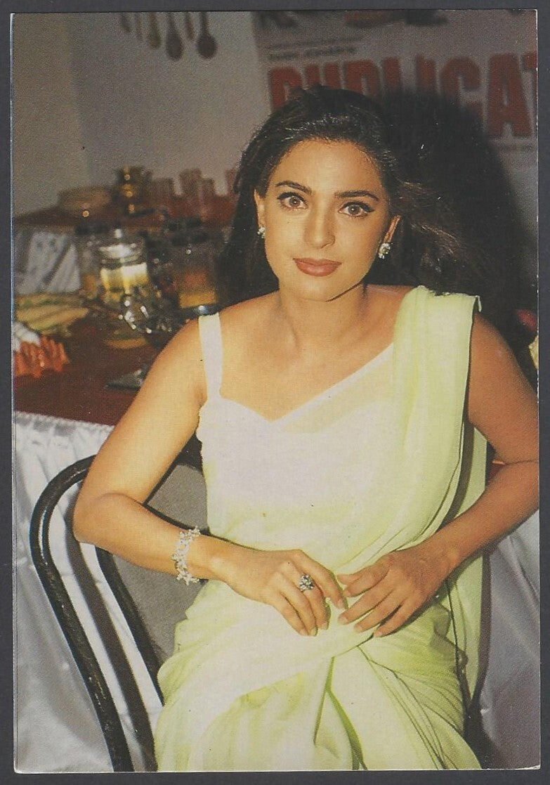 AOP India vintage Bollywood postcard JUHI CHAWLA
