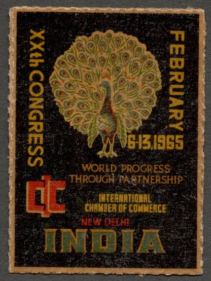 AOP India 1965 International Chamber of Commerce XXth Congress poster stamp