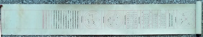 India vintage illustrated Hindu horoscope scroll 6 inches x 138 inches
