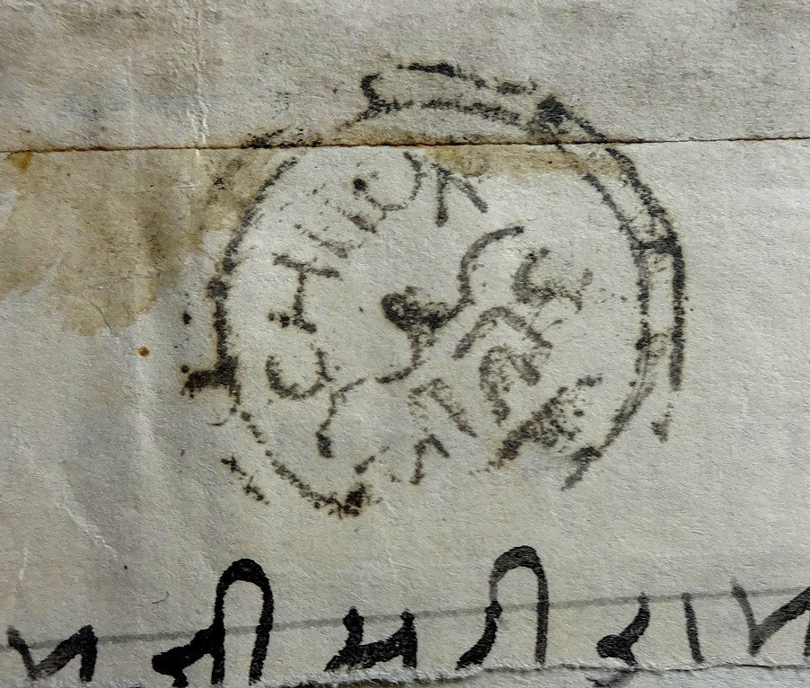 India letter with unusual postmark of CHITTOR – 1st page torn