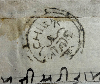 India letter with unusual postmark of CHITTOR – 1st page torn