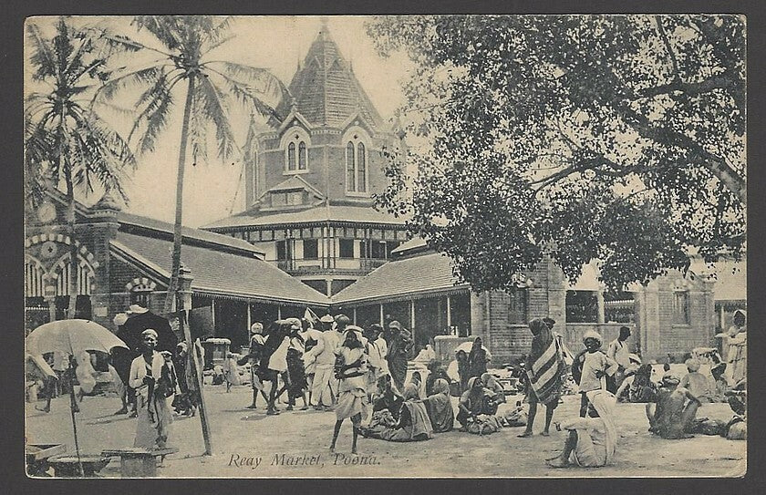 India Reay Market vintage postcard