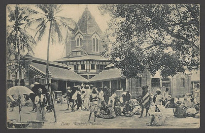India Reay Market vintage postcard