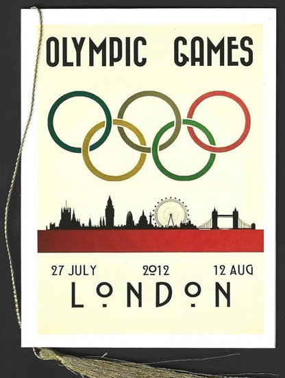 India 2024 Paris Olympics souvenir with 2012 London, UK Olympics cachet