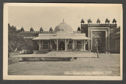 AOP India vintage real photo postcard SALIM CHISTI'S TOMB, Fatehpur Sikri