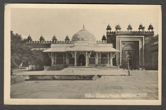 AOP India vintage real photo postcard SALIM CHISTI'S TOMB, Fatehpur Sikri