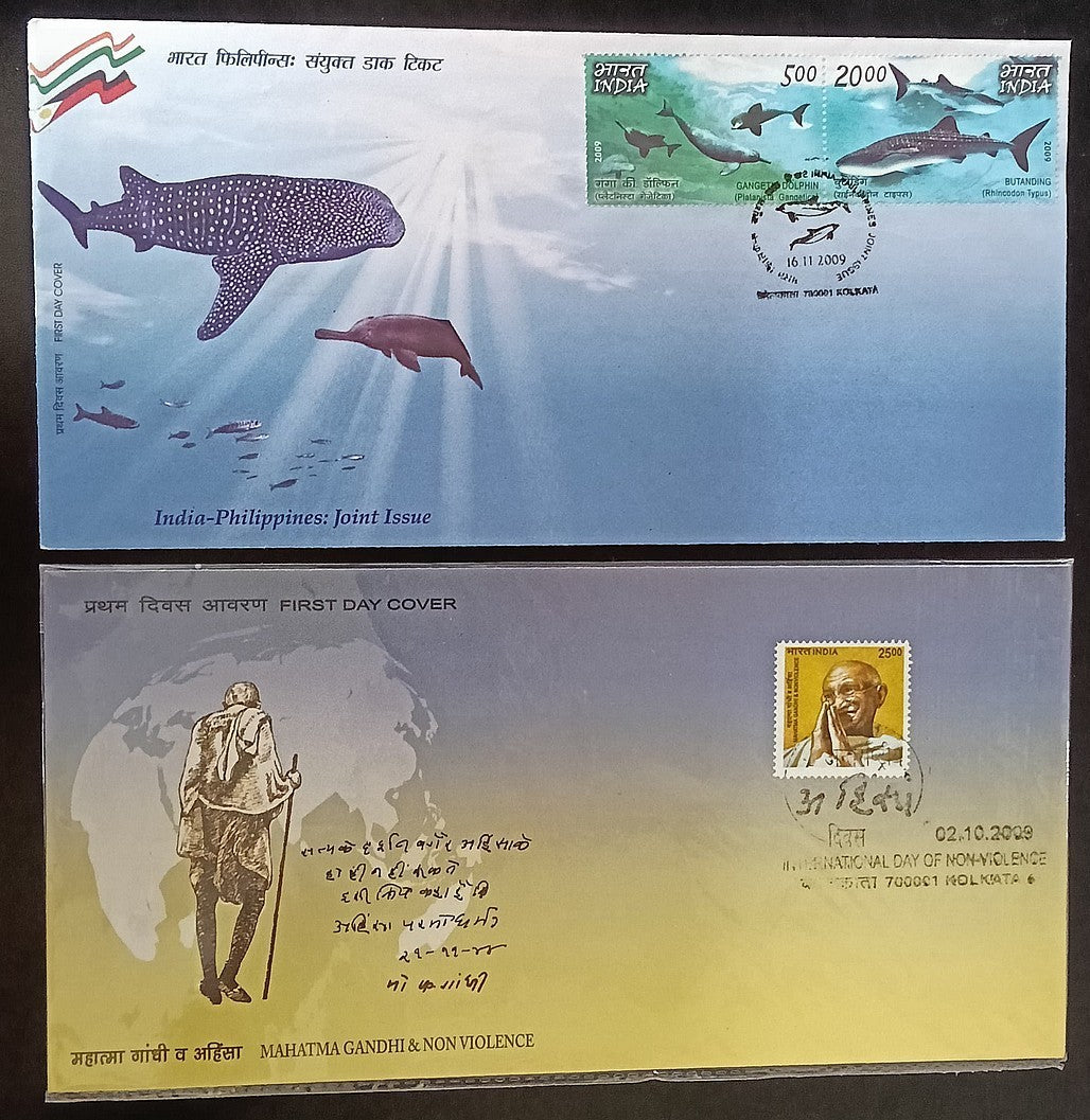 India 2009 First Day cover collection (33), many with unused brochures