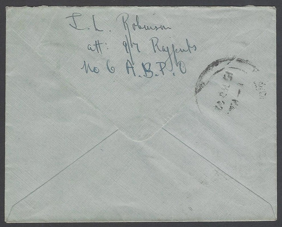 AOP India WW2 1944 On Active Service cover FPO 449 & Unit Censor A 345