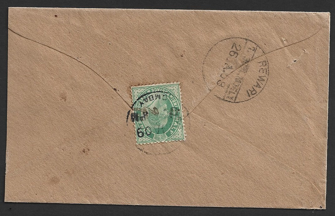 KEdVII 1909 GREAT INDIAN PENINSULA RAILWAY CO. cover