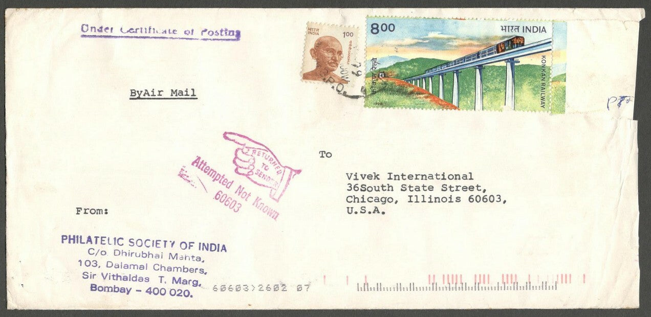 AOP India RTS Returned To Sender recent covers (9)