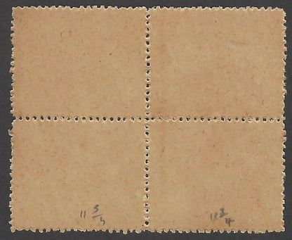 India Charkhari State 1931 3R green & brown SG 52 MNH block of 4