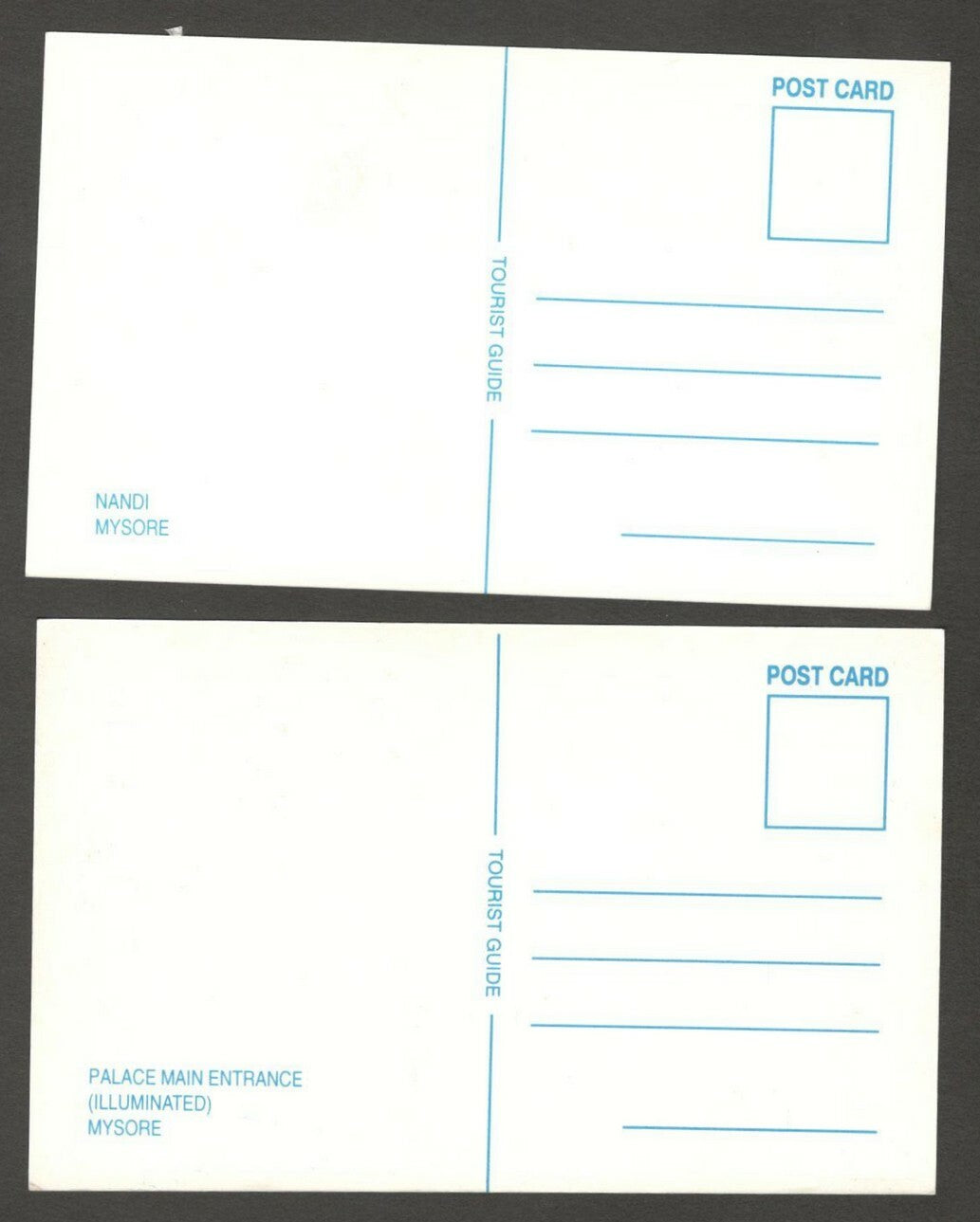 India Mysore set of 10 vintage postcards c.1970's-80's