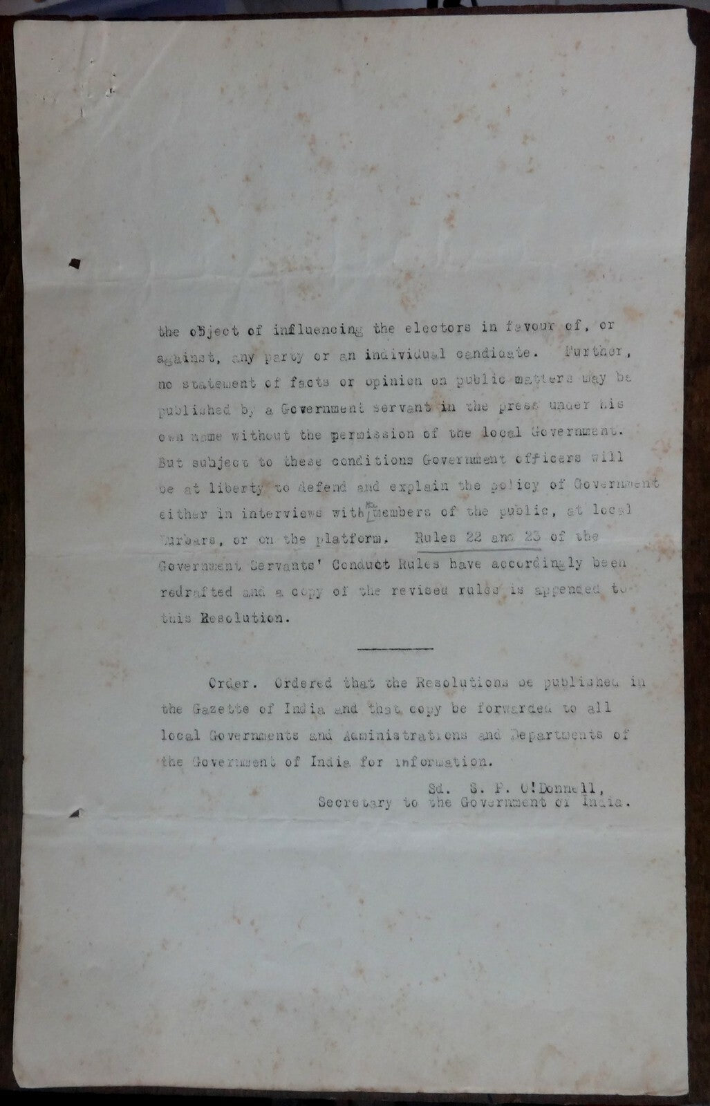 India 1930 set of Govt documents re: the CIVIL DISOBEDIENCE MOVEMENT