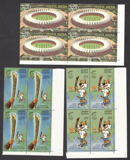 India 2010 BLOCKS OF FOUR Year pack / Year set MNH