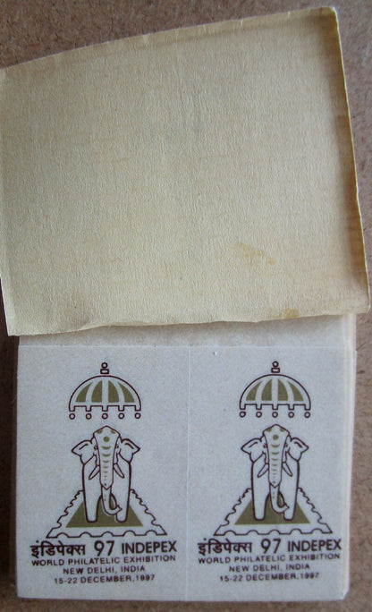 India 1997 INDIPEX booklet of 46 exhibition labels