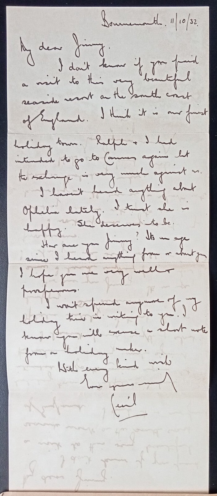 (AOP) GB Souvenir Letter Card with 6 views mailed to India 1932