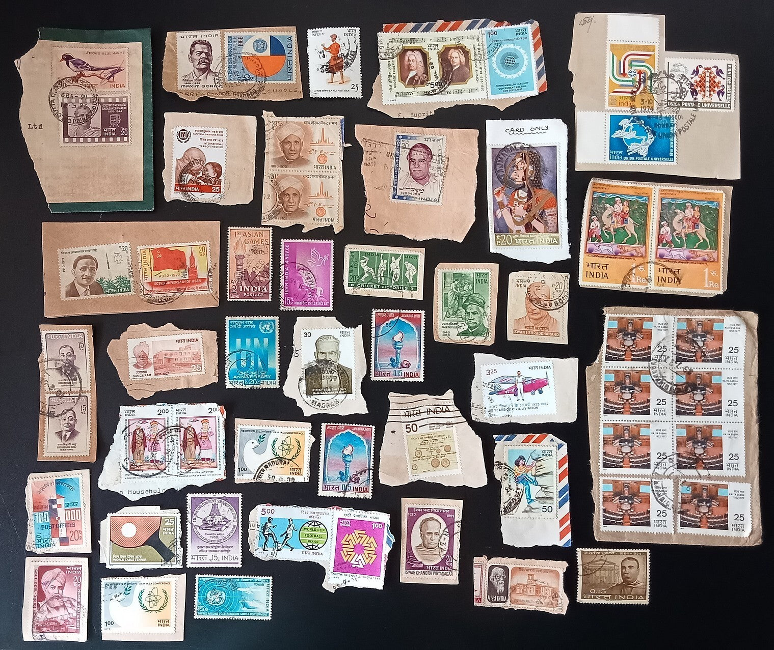 India unpicked on paper commemorative mix (200)