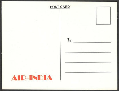 AIR INDIA NEW YORK reprinted postcard
