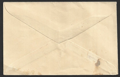 India 50p green envelope with part stamp unprinted error