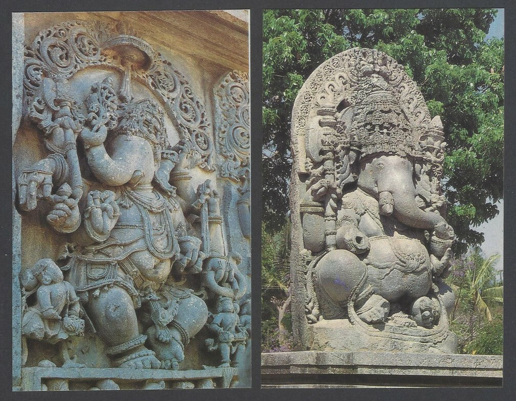 AOP India ARCHITECTURAL VIEWS OF HALEBEEDU packet of 10 picture postcards