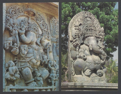 AOP India ARCHITECTURAL VIEWS OF HALEBEEDU packet of 10 picture postcards