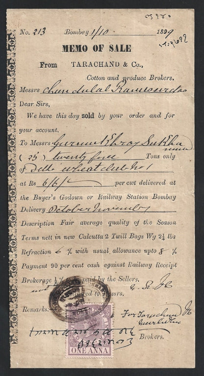 India & States revenue stamps on SMALL documents