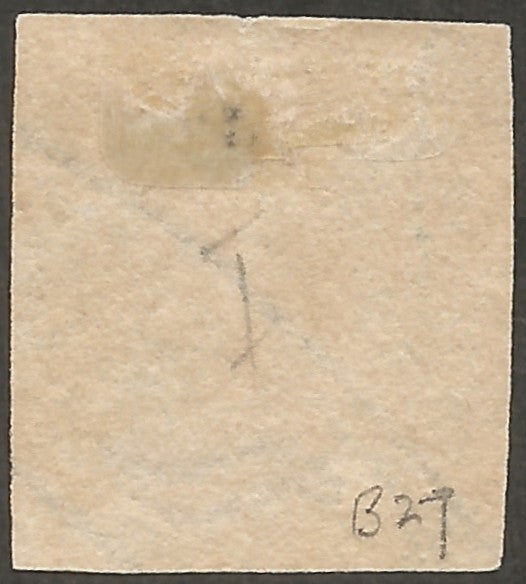 India 1854 1/2a very pale blue watery print Die 1 canc Type 6 153 Trichinopoly