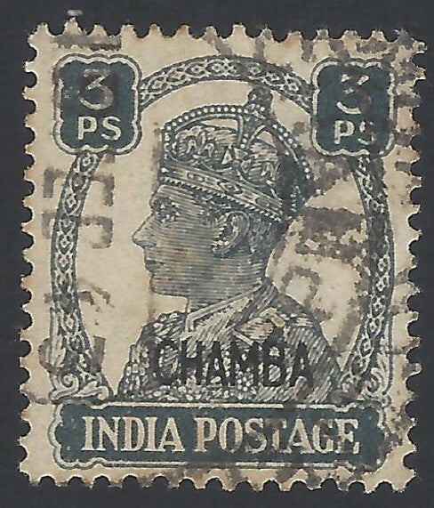 India Chamba State 1942-7 3p used SG 108 £8