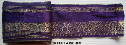 India Banarasi woven border / trim with zari (metallic) threads 4 1/4 in x 26 ft