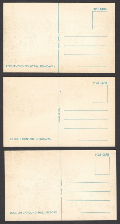 India 10 vintage colour postcards MYSORE & BRINDAVAN