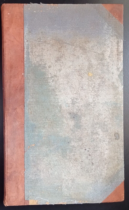 India Pudukottai State 1915 document on 74 TWO ANNAS stamp papers hardbound