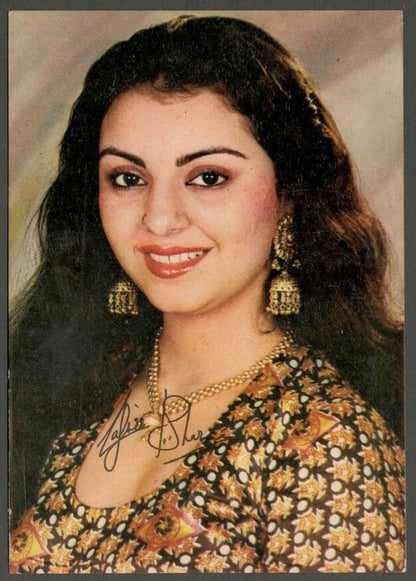 AOP India Bollywood vintage postcard with facsimile signature RAJNI SHARMA