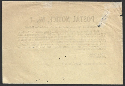India POSTAL NOTICE 1 7 Apr 1947 Importation Restrictions on Holland