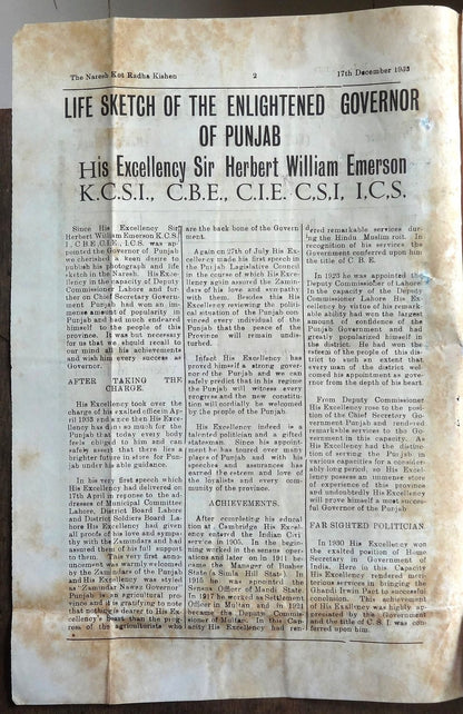 India 1933 weekly THE NARESH Dead Congress to resume law breaking activity Ӝ