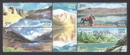India 2006 Himalayan Lakes se-tenant MNH
