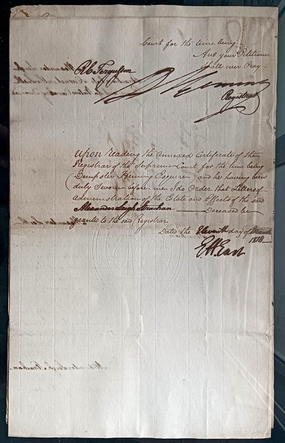 India King George IIII 1818 Fort William, Calcutta 3 page document