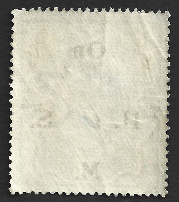 India 1925 King Edward VII ONE RUPEE on 15R used OVERPRINT DOUBLE