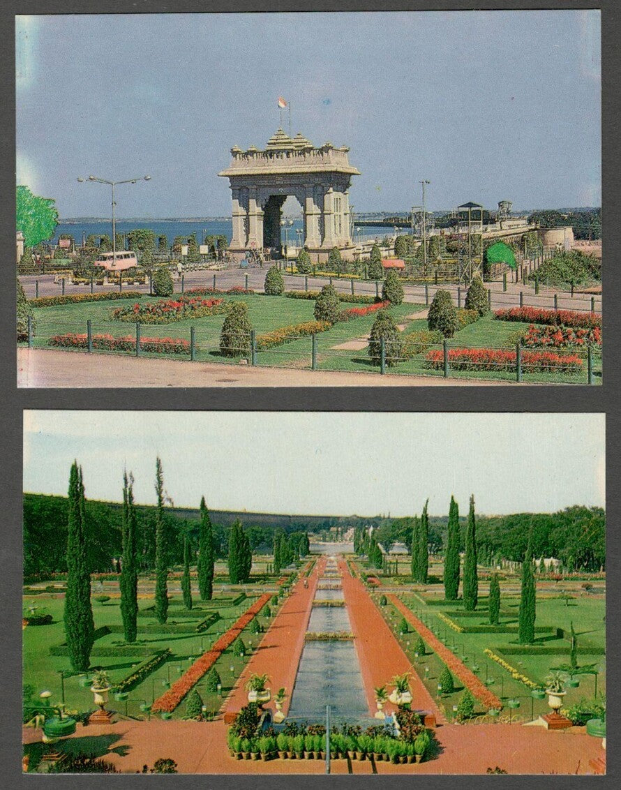 AOP India vintage set of 10 postcards BRINDAVAN	