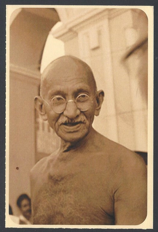 AOP India full back pictorial 50p Gandhi postal card GANDHI 