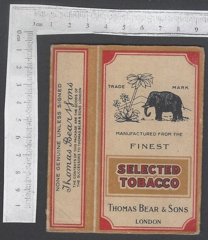 AOP India vintage empty cigarette packet BEARS' HONEYDEW CIGARETTES