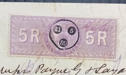 AOP India 1889 6 pages Power of attorney QV Special Adhesive 5R