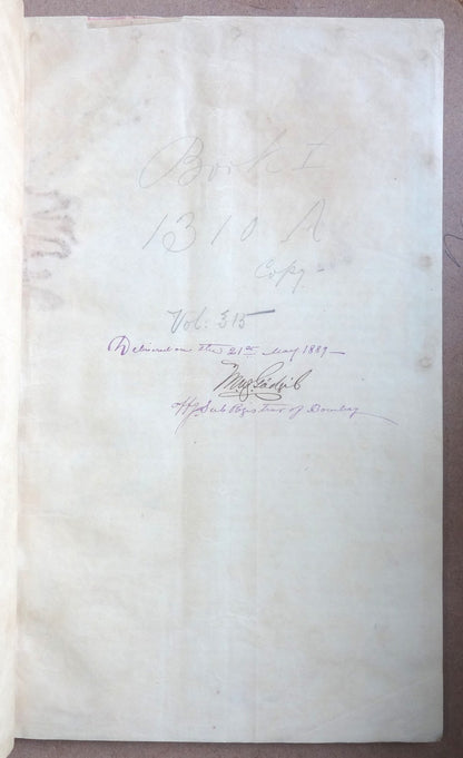 India 1887 Indenture signed Jamshetji, Dorabji, Ratanji & Sir Ratan TATA