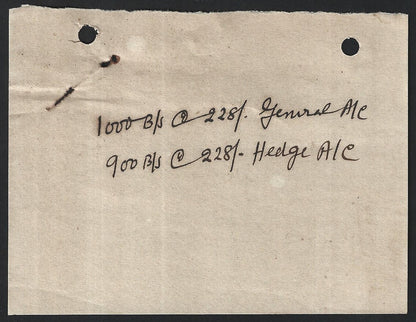 Uganda Commercial 1937 CONTRACT NOTE 1900 bales Cotton with India revenue stamp