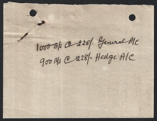 Uganda Commercial 1937 CONTRACT NOTE 1900 bales Cotton with India revenue stamp