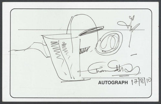 AOP Chandranath Das, Artist pen sketch on autograph card India