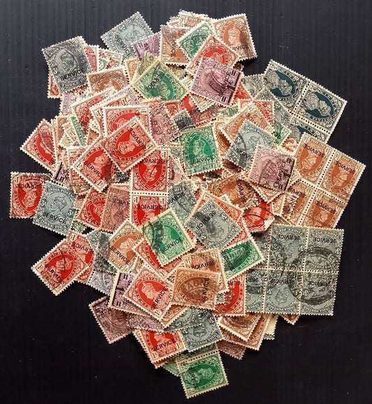 India KGVI 1942 issue used accumulation (450+ stamps)