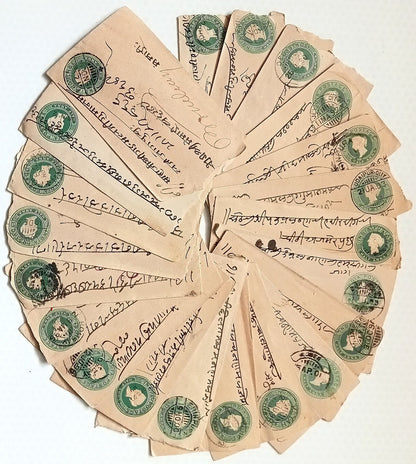 AOP India 1/2a green envelopes x100 selected for condition WHOLESALE