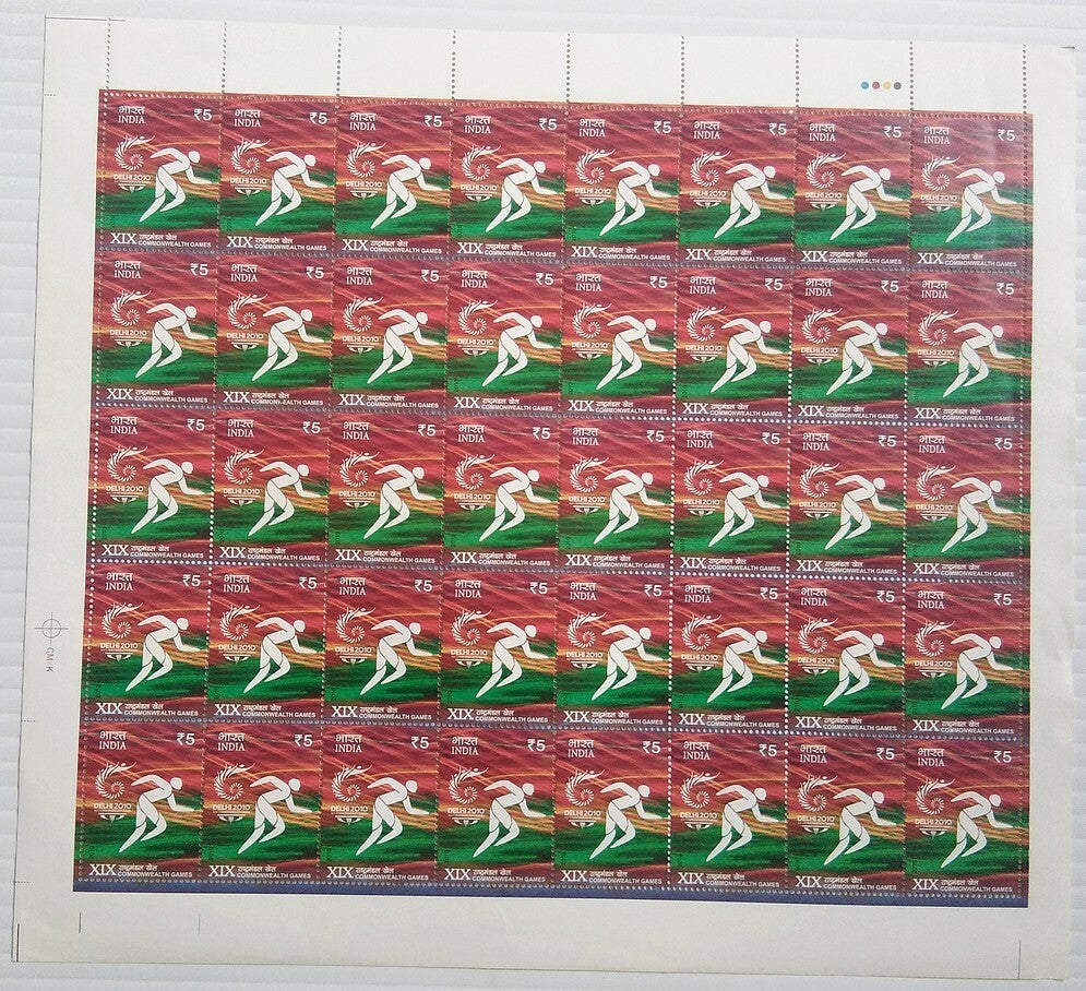 India 2010 Commonwealth Games set of 4 sheets MNH