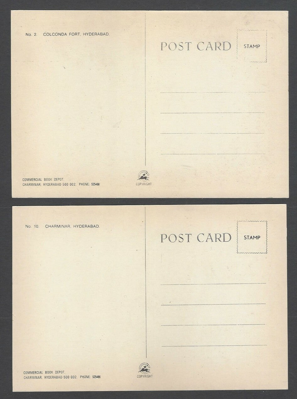 India HYDERABAD vintage postcards (10)